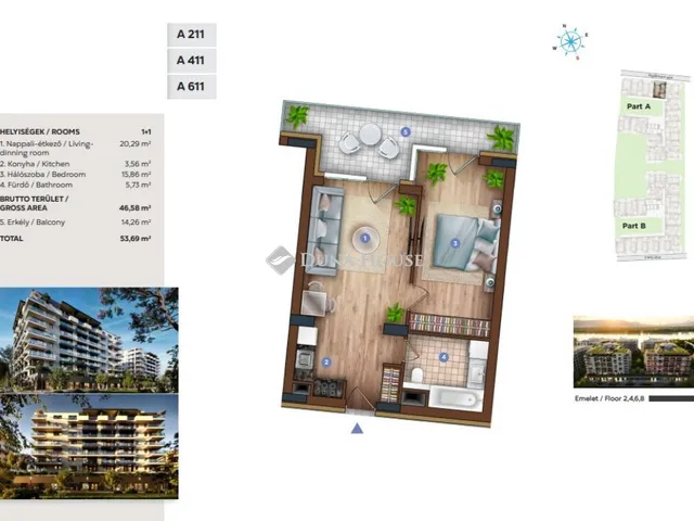 Eladó lakás Budapest XIII. kerület, Sólyatér utca 53 nm