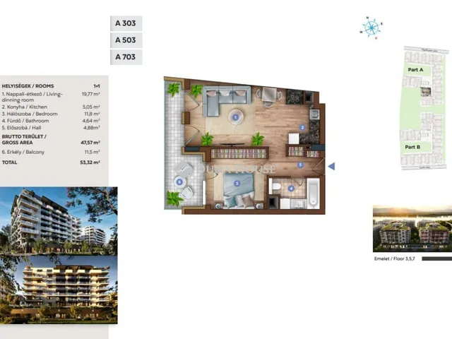 Eladó lakás Budapest XIII. kerület, Sólyatér utca 53 nm