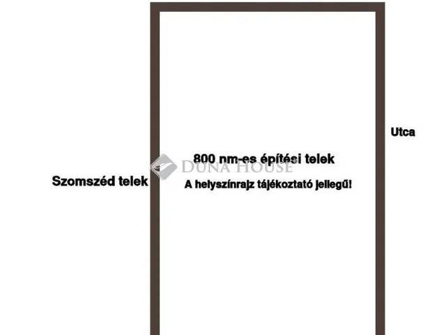 Eladó telek Pilisborosjenő, Fogoly utca 800 nm