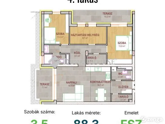 Eladó lakás Tatabánya, Réti utca 184 nm