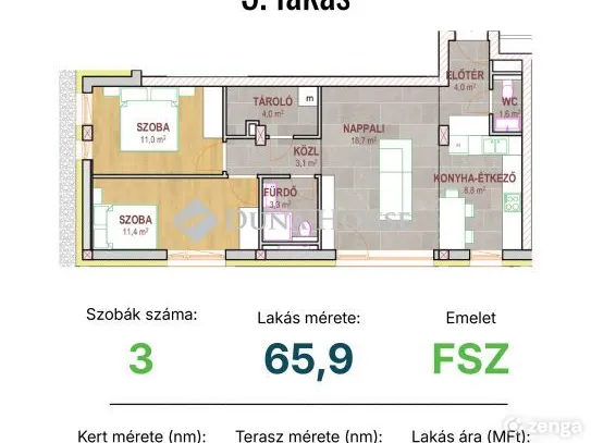 Eladó lakás Tatabánya, Réti utca 98 nm