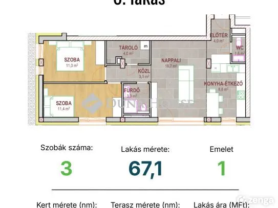 Eladó lakás Tatabánya, Réti utca 70 nm