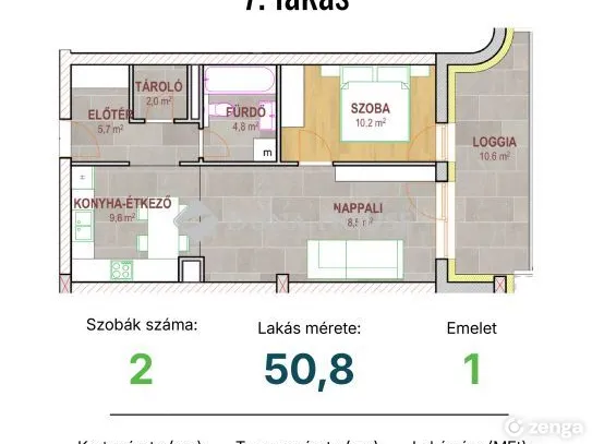 Eladó lakás Tatabánya, Réti utca 56 nm