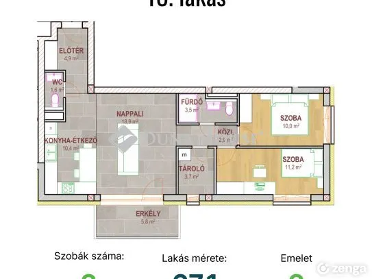 Eladó lakás Tatabánya, Réti utca 70 nm