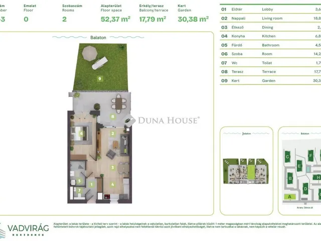 Eladó lakás Balatonszemes, Lellei utca 68 nm