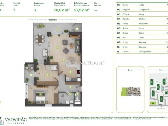 Eladó lakás Balatonszemes, Lellei utca 88 nm