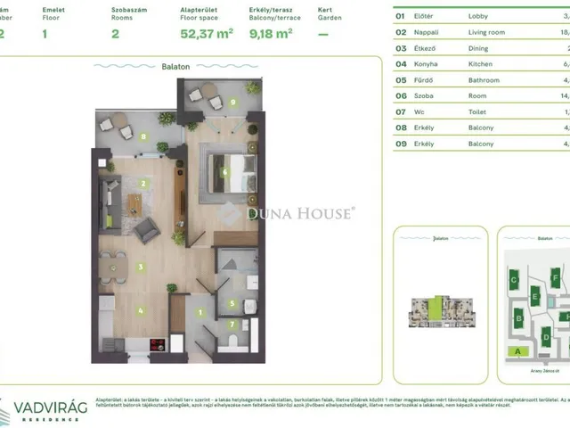 Eladó lakás Balatonszemes, Lellei utca 56 nm