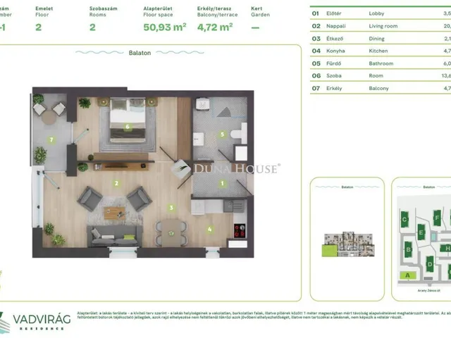 Eladó lakás Balatonszemes, Lellei utca 53 nm