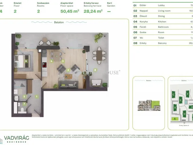 Eladó lakás Balatonszemes, Lellei utca 62 nm