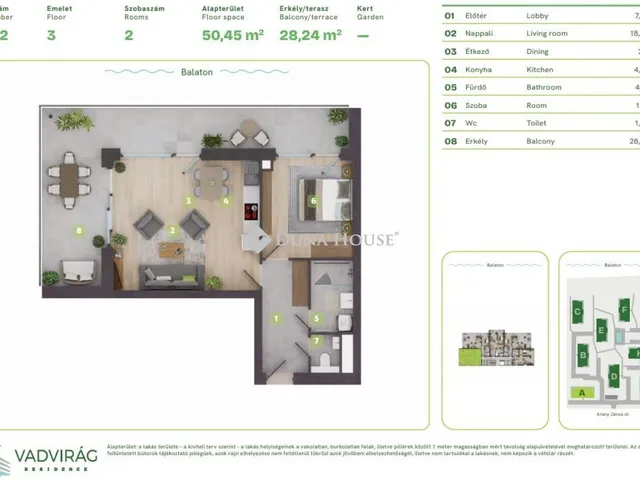 Eladó lakás Balatonszemes, Lellei utca 62 nm