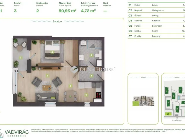 Eladó lakás Balatonszemes, Lellei utca 53 nm