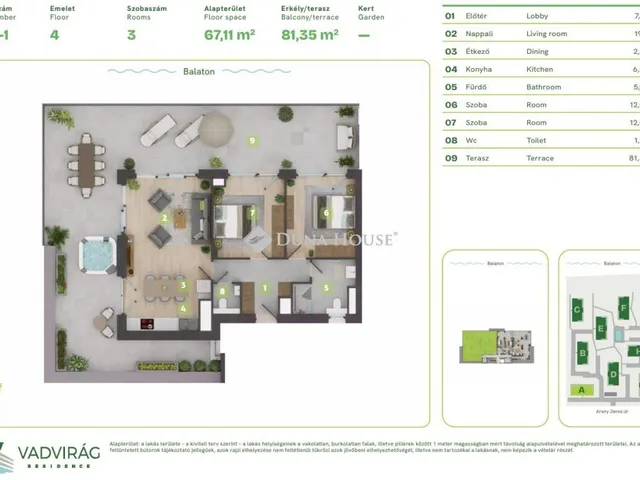 Eladó lakás Balatonszemes, Lellei utca 92 nm