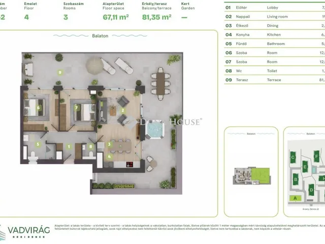 Eladó lakás Balatonszemes, Lellei utca 92 nm