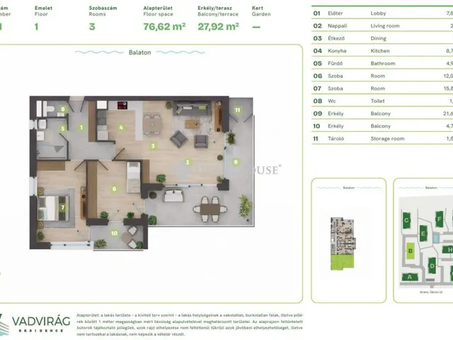 Eladó lakás Balatonszemes, Lellei utca 88 nm