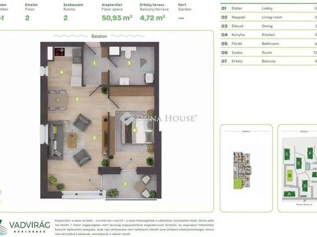 Eladó lakás Balatonszemes, Lellei utca 53 nm