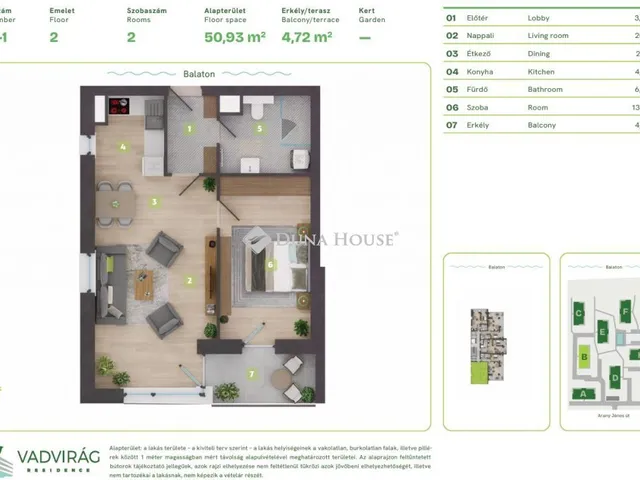 Eladó lakás Balatonszemes, Lellei utca 53 nm