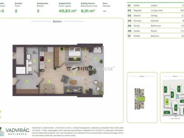 Eladó lakás Balatonszemes, Lellei utca 54 nm