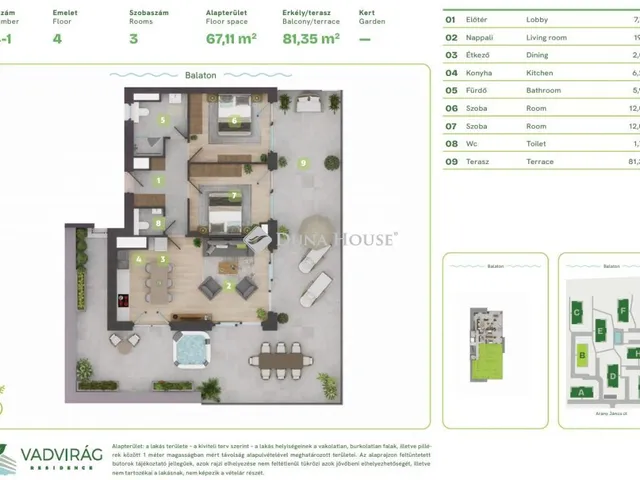 Eladó lakás Balatonszemes, Lellei utca 92 nm