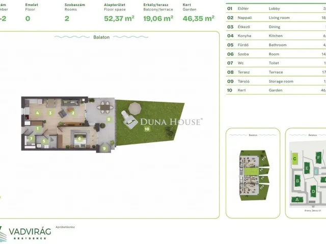 Eladó lakás Balatonszemes, Lellei utca 72 nm