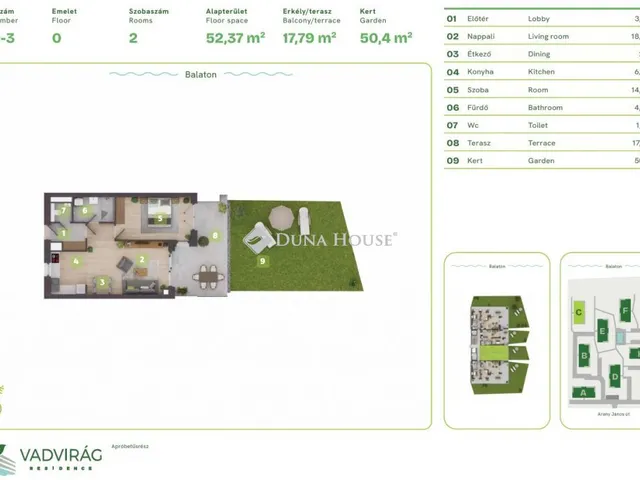 Eladó lakás Balatonszemes, Lellei utca 73 nm