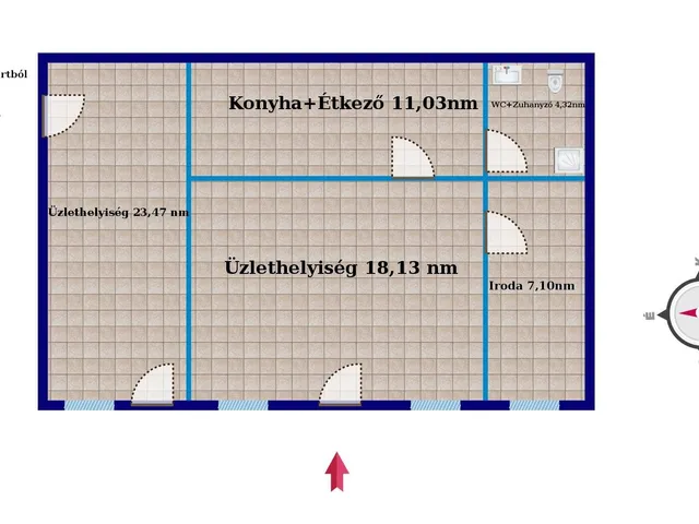 Eladó kereskedelmi és ipari ingatlan Nyíregyháza 64 nm