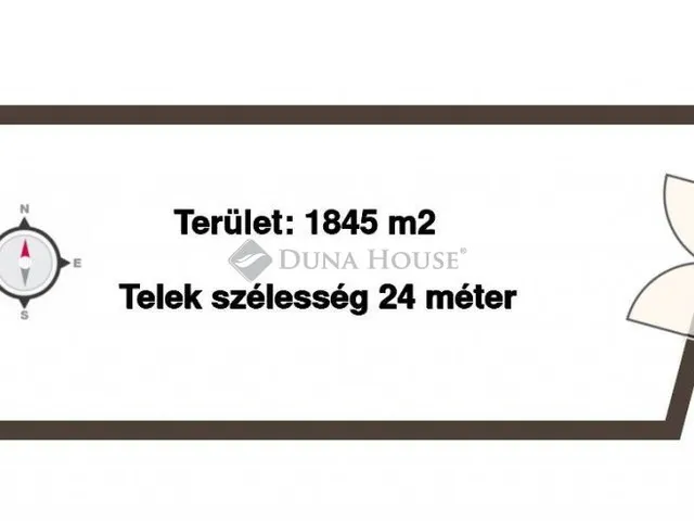 Eladó telek Nyírpazony 1845 nm
