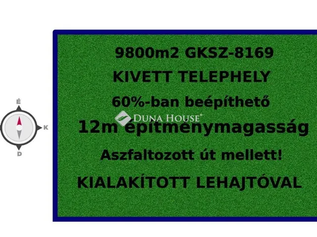 Eladó telek Kecskemét 9800 nm
