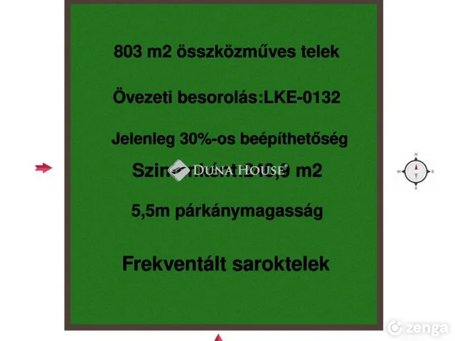 Eladó telek Kecskemét 803 nm