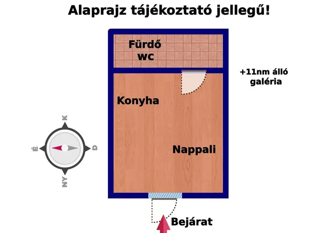 Eladó lakás Budapest VII. kerület 22 nm