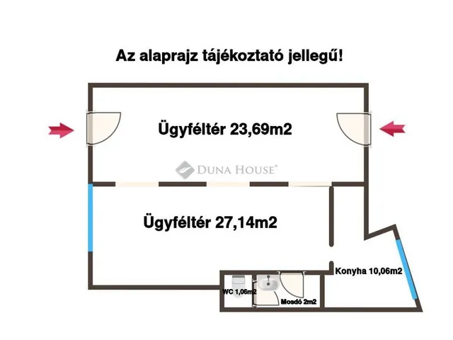Kiadó kereskedelmi és ipari ingatlan Dombóvár 64 nm