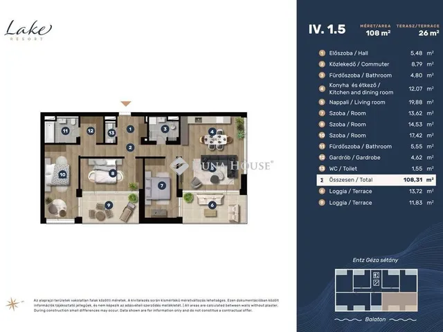Eladó lakás Keszthely 121 nm