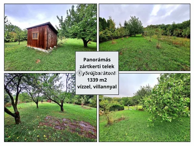 Eladó telek Győrújbarát 1339 nm