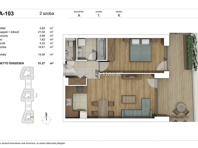 Eladó lakás Budapest XI. kerület 58 nm