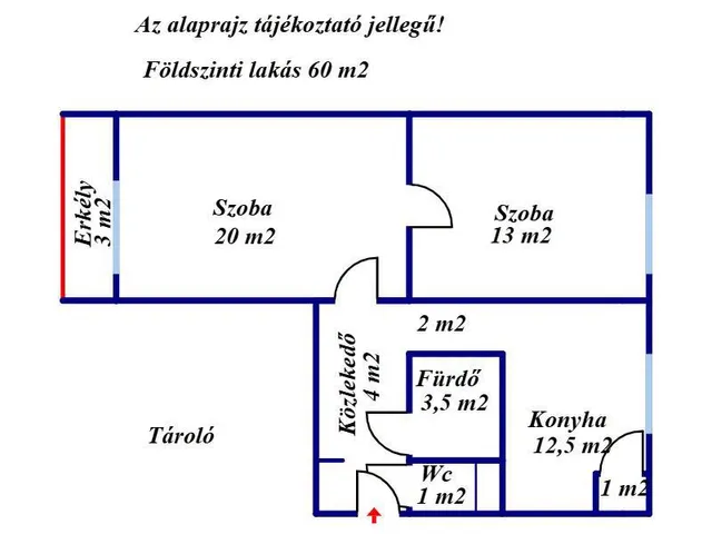 Eladó lakás Gyula, Törökzug 60 nm
