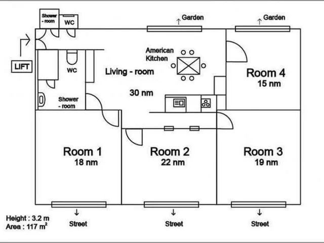 Eladó lakás Budapest VIII. kerület, Corvin negyed 117 nm