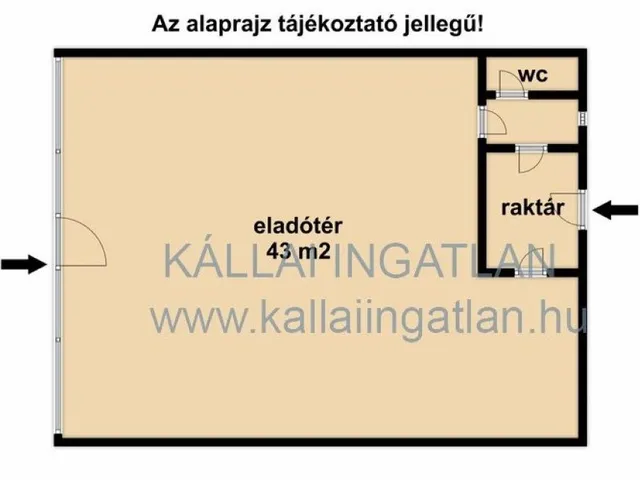 Eladó kereskedelmi és ipari ingatlan Nyíregyháza, Belváros 48 nm
