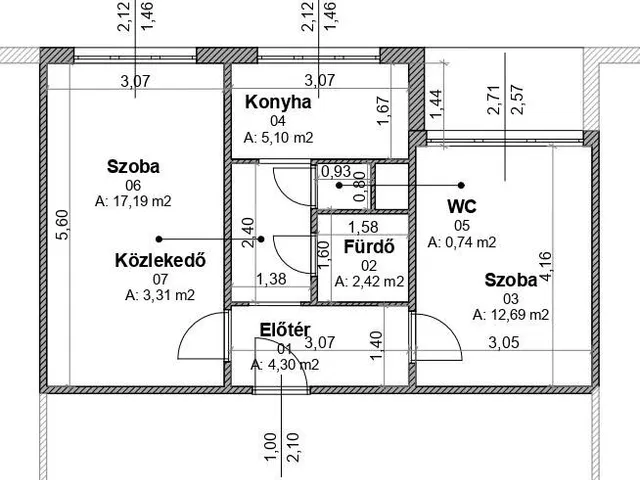 Eladó lakás Szeged 47 nm