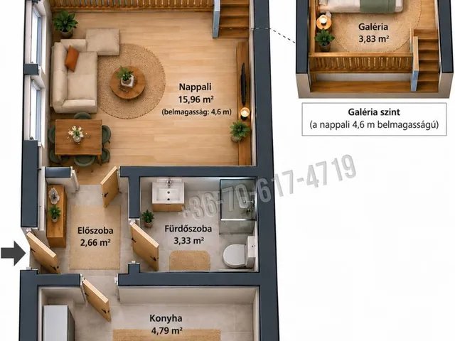 Eladó lakás Budapest V. kerület, Belváros 27 nm