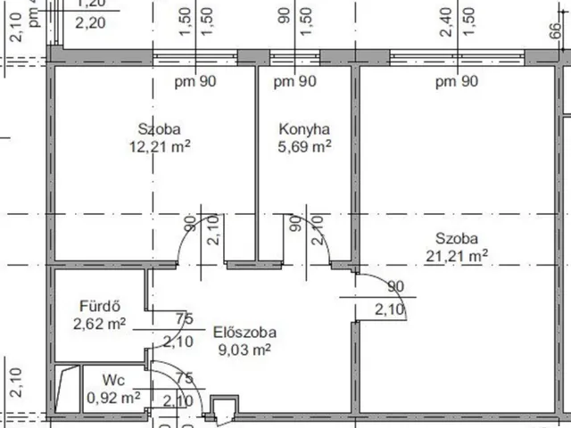 Eladó lakás Budapest III. kerület, Békásmegyer, Békásmegyer Duna-felőli oldalon 51 nm