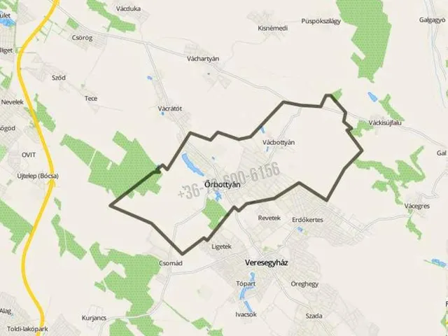 Eladó telek Őrbottyán 2784 nm