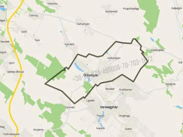 Eladó telek Őrbottyán 2784 nm