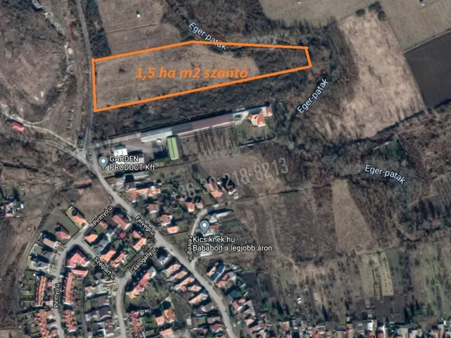 Eladó telek Eger, Felnémet 15000 nm