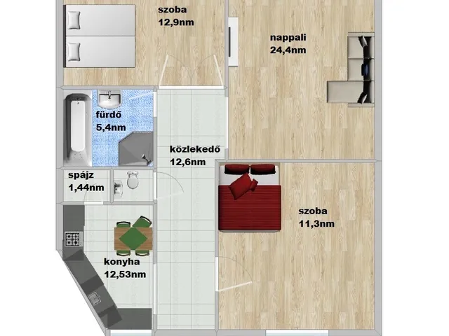 Kiadó lakás Székesfehérvár 82 nm