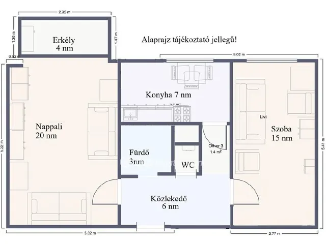 Eladó lakás Székesfehérvár, Belváros 49 nm