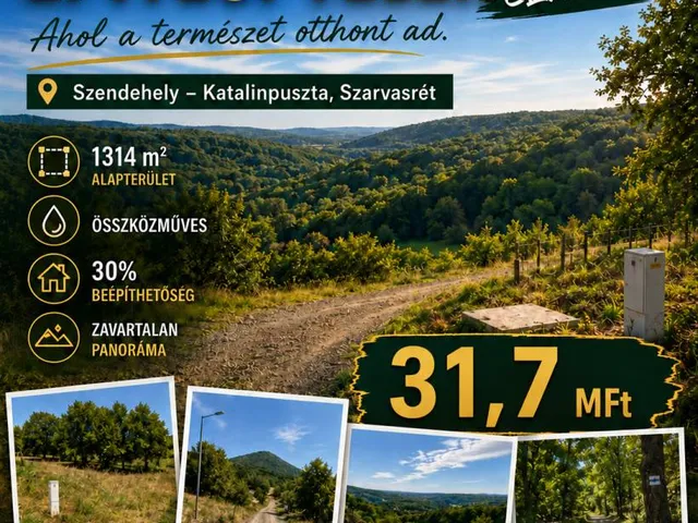 Eladó telek Szendehely 1314 nm