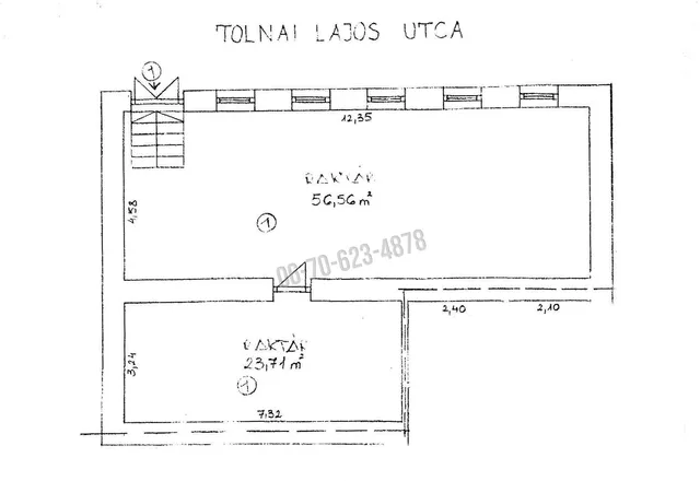 Eladó kereskedelmi és ipari ingatlan Budapest VIII. kerület, Tolnai Lajos utca 80 nm