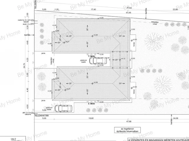 Eladó ház Erdőkertes, Háromház 116 nm