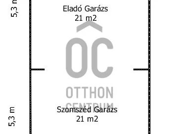 Eladó garázs Százhalombatta, Déli lakótelep, Irinyi János utca 21 nm