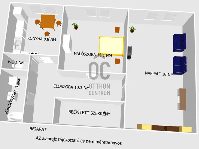 Kiadó lakás Százhalombatta, Déli lakótelep, Jedlik Ányos utca 53 nm