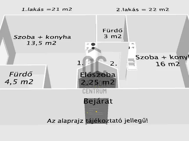 Kiadó lakás Budapest XIV. kerület, Alsórákos 21 nm